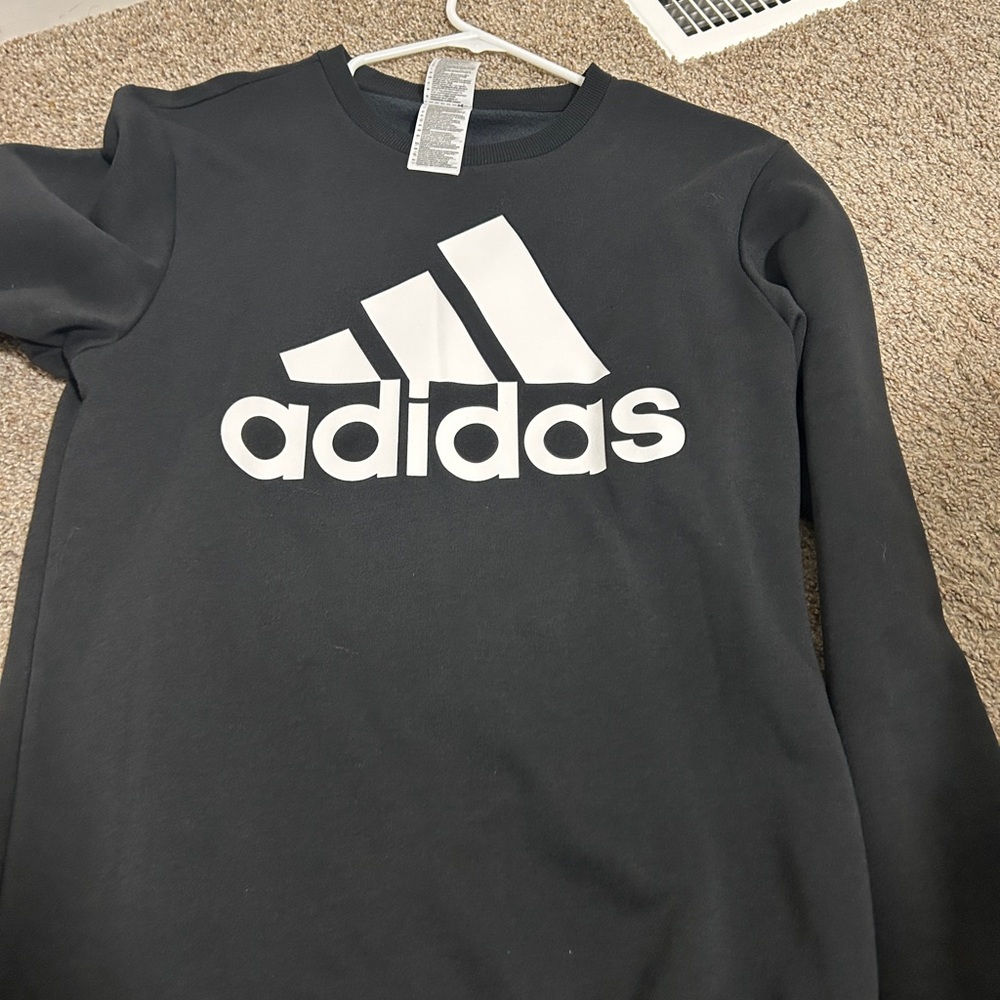 Adidas Women’s Black Sweatshirt with White Logo